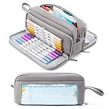 KALIDI Federmäppchen mit 3 Fächer Große Kapazität Mäppchen Federtasche Stiftetasche Pencil Case Bleistifttasche für Schule & Büro