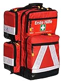 Team Impuls - Notfallrucksack - rot - Nylon - LEER - mit 4 Außentaschen - Gr. M