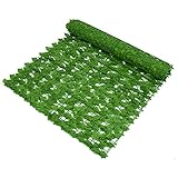 Pflanzen-Heckenzaun, Efeublatt-Hecke, Sichtschutz, Gartenzaun, grün, künstliches Spalier, Balkon, Sichtschutz, Wand, Landschaftsbau, Gartenzaun (Farbe: 1,5 x 8 m)
