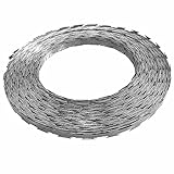 ShGaxin BTO-22 NATO-Klingendraht, Stacheldraht, NATO Draht, Zaun Draht Rolle, Natodraht, 100 m Stahl