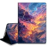 Bxgolkgd Tablet-Schutzhülle für Microsoft Surface Go 4/3/2/1 10,5 Zoll, stoßfeste Standhülle mit Wärmeableitung, automatische Wake-/Sleep-Funktion, bunte Lightning Cloud