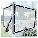 AWSAD Pavillon Seitenwände Transparent Klare Plane Transparente Plane Wasserdicht Mit Ösen Reiß und Reißfest für Dachcamping im Freien, 69 Größen (Color : A, Size : 2x2.5m/6.56x8.2ft)