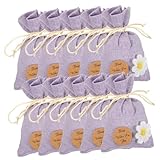 Garneck 10 Stück Lavendel Duftbeutel Atmungsaktive Säckchen aus Leinen mit Kordelzug Vielseitige Schmuck und Gewürzbeutel Dekorative Lavendelsäckchen für Auto Kleiderschrank und