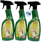 3x 750ml Marderspray vertreibend PT 19 Repellent ohne Treibgas + 1x TMV24 EINKAUFSWAGENCHIP! Marderabwehr fürs Auto Haus & Garage, Marderschreck, Marderschutz, Marder Abwehrduft, Abwehrspray