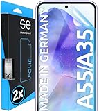 2x se® 3D SCHUTZFOLIE Transparent für Samsung Galaxy A55 / A35,Selbstheilend, 100% Fingerabdruck & FaceID kompatibel, einfache blasenfreie Installation, Ultra-Klar, Stoß-Kratzfest, aus Deutschland