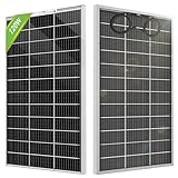 ECO-WORTHY Bifacial Solarpanel 120W 18V, Monokristallin Solarmodul für 12V Batterien, Photovoltaik, Solarpanel 12v ideal für Wohnmobil, Balkonanlage, Gartenhäuse, Boot