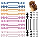 14 Stück mehrfarbige Gesichtsriemen Haken Pferdeschwanz passierbar Ohrbügel Haken verstellbar Anti-Rutsch Ohrgriffe Band Verlängerung Ohrschutz für Mädchen, Frauen, Erwachsene und Kinder