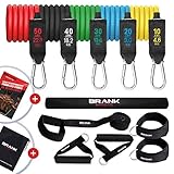 BRANK SPORTS - Widerstandsbänder- Fitnessbänder Ultimativer Muskelaufbau - Resistance Bands Mit Hochwertige Materialien - Gummiband Sport - Kraftraining - Fitness Band Gratis Trainingsguide