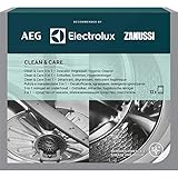 AEG M3GCP400 9029799195 Clean and Care - für Waschmaschine und Geschirrspüler (Inhalt 12 Stück) 3‑in‑1 Reinigung und Pflege Entfettungs-, Entkalkungs- und Hygienemittel