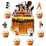 Tortendeko Set, 25 Stück Happy Birthday Cake Topper, Cartoon kuchen Deko Geburtstag, Tortenaufleger Geburtstag, Muffin Cupcake Topper für Junge Mädchen Kindergeburtstag Thema Party