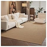 Rutschfester Sisal-Teppich für Wohnzimmer und Schlafzimmer, waschbar, verschleißfest, einfarbig, Braun, 60 x 90 cm, für Wohnheimeingang und Flur