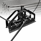 TsoLay Manuelle Metallrohrbiegemaschine, Rundrohrbieger Mit Rollenstreck- Und Stauchfunktion (1-1/4' Bis 2'), Universelle Metallstangenbiegemaschine Für Stahl, Messing, Kupfer Und Aluminium