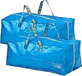 Ikea Frakta Storage Bag,Extra Large Blue (2 Pack)