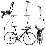 KADAX Fahrradlift bis 20kg Tragkraft, Fahrradaufhängung für Decke, Deckenhalterung für Fahrrad, Fahrradhalterung, Deckenlift für Garage, Keller oder Werkstatt
