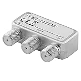 BestPlug Digital Sat Schalter Umschalter für Satelliten-Anlagen, DiSEqC 2.0, 1 Receiver Anschluss und 2 LNB Anschluss, geeignet für 3D SD HD FullHD UHD 4K, Metallausführung