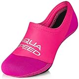 Aqua Speed Kinder Aquasocken | Badesocken Baby Kleinkind | Schwimmsocken für Mädchen | Neoprensocken Anti-Rutsch | Beach Socks Kids Girls | Surfen Socken | Gr. 20-21, Pink - Hell Pink | Neo