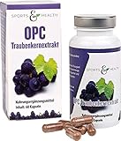 60 OPC Kapseln Sehr Hochdosiert Mit Zertifikat Mit 500mg Traubenkernextrakt Und 350mg Reines OPC Pro Vegane Kapsel Als 2 Monatsvorrat