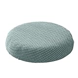 Runde Hocker Stuhl Abdeckung Haushalt Abdeckung Drehstuhl Stuhl Sitz Abdeckung Schutzhülle Stuhl Abdeckung Schwarz Kissen Sofakissen (Green, One Size)