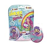 INKEE SURPRISE MERMAID | Magische Duft Badekugel mit Meerjungfrau Saugnapf Figuren, Kinder Badebomben mit Überraschung, mit Erdbeerduft, 1 Stück (1er Pack)