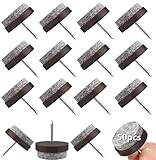 TMBMLPP 50 Stück Filzgleiter Schrauben,22 mm Filzgleiter Stuhl,Filz Gleiter Mit Schraube,Nagel Möbelgleiter Filz,Stuhlbeinschoner für Laminat Parkett Sessel Fiesen