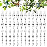 12 Stück Reflektierende Vogelschreck,GeeRic 30cm Windspirale Vogelabwehr, Vogelabwehrmittel für Vogelbalkon,zum Schutz von Blumen und Garten Haus, Hof, Terrasse