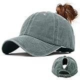 Voqeen Damen Basecap Baseball Cap Kappen Baseball Mützen Baumwolle Baseballmütze Sport Cap Snapback Cap Mädchen Mütze Hip Hop Cap Verstellbar UV Schutz Sonnenhut für Draußen Basecap(Grün)