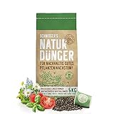 Naturdünger - Universal Pflanzendünger in Bio-Qualität - Langzeitdünger für nachhaltig gutes Pflanzenwachstum - mit Dosierhilfe - einfach & unbedenklich düngen - Dünger von SCHNITGER’s - 5kg