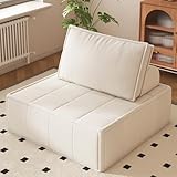 PurrJoys Loungesessel Moderne, Kleines Sofa, 1-Sitzer-Sofa aus Stoff mit Verstellbarer Rückenlehne, Einzelsofa, Relaxsessel, Lounge&Cocktailsessel, Couch für Wohnzimmer, Schlafzimmer