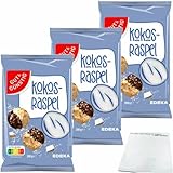 usy Bundle für Gut & Günstig Kokosraspeln fein 3er Pack (3x200g Packung) + usy Block