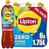 LIPTON ICE TEA Zero Lemon, Zuckerfreier Eistee mit Zitronen Geschmack, EINWEG (6 x 1.75 l)