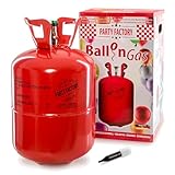 Helium Ballongas für 50 Ballons | Heliumflasche 400L Gasfüllung Folienballons Luftballons | Party Hochzeit (1 x Ballongas 50)