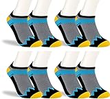 RS. Harmony | Damen & Herren Klettersocken Rotpunkt, guter Sitz und keine nassen Füße im Kletterschuh, Hygiene in der Kletterhalle | 4 Paar | schwarz/gelb/blau | 43-46