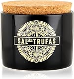 Portugiesisches Fleur de Sel mit Trüffeln – 150 g – Gourmet-Meersalz-Mischung aus Portugal – Natürliches Finishing-Salz mit schwarzem Trüffelaroma