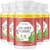 Die Leber Formel Kapseln - mit natürlichen Inhaltsstoffen - für Frauen & Männer geeignet - 60 Kapseln pro Dose 5x