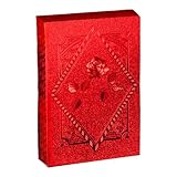 Generisch Rote Spielkarten, kreatives Jahr des -Designs, 54-teilig, 1 Set, Pokerkarten, PVC-Pokerdeck, wasserdichtes PVC-Material, ideal für den Familienurlaub