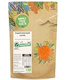 Wholefood Earth Bio-Rotgespaltene Linsen 3kg | GVO-frei | Vegan | Ballaststoffreich | Proteinreich | Zertifiziert biologisch