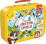 Schmidt Spiele 40591 Meine 6 ersten Spiele im Metallkoffer, Kinderspielesammlung, bunt