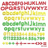 123 Stück Magnetische Buchstaben und Zahlen für Kinder mit Klein- und Großbuchstaben sowie Rechenzeichen zum Lernen des Englisches Alphabets, von Wörtern oder Mathematik (3 cm x 3,8 cm)