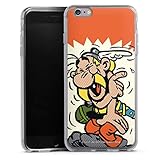 Silikon Hülle kompatibel mit Apple iPhone 6 Plus Case transparent Handyhülle Asterix Vintage Kindheit