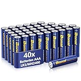 BONAI Longlife Alkaline Batterien AAA (100 Stück) 1,5V Micro LR03 Alkalibatterien, leistungsstark, Ideal für Wecker, Fieberthermometer, Dekorative Lampen und andere Geräte mit Hohem Energiebedarf