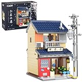 CaDA Master C66010W Japanese Tea House Bausteine klemmbausteine, Bricks MOC Street View House Building Kit mit Beleuchtung (1200 Stück)