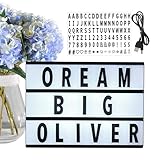 Leuchtkastenschild - Wasserdicht mit 96 Buchstaben - Leuchtkasten Schild Dekoration | für Schlafzimmer Schule Event Party Tisch Hof Hochzeit