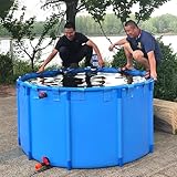 1,2 m tiefer, runder Rahmen, oberirdischer Pool-Set, robuster Außenpool für Familie, langlebige Kunststoff-Badewanne mit Reparaturflicken (7065L/1866GAL)