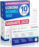 Adeste – NEU 10 x 1er Corona Schnelltest für Zuhause COVID 19 Antigen Rapid Test Swab Selbsttest. Geprüft für alle neuen 2025 Varianten. Sensibilität 100% bei hoher Viruslast