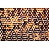 Baocicco 2,1 x 1,5 m BabyPartyHintergrund, echte Bienenwabe, Bienennest, BienenstockHintergrund, FotografieHintergrund, Happy Birthday, Flitterwochen, Mädchen, Jungen, Geburtstagsparty,