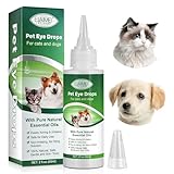 Znnhnn Augenpflege-Tropfen für Hunde und Katzen 60 ml,Gegen Juckreiz, Trockene Augen & Tränenflecken,Sanfte Pflege für empfindliche Augen