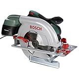 Bosch Kreissäge PKS 66 AF (Präzises Sägen in Holz, 1600 Watt; max. Schnitttiefe 66 mm; 3 tlg. Führungsschienenset)