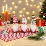 GOSHIES Weihnachtswichtel 3 Stück Weihnachtswichtel Figuren Weihnachtsdeko Wichtel Weihnachtszwerge Plüsch Weihnachten Dekoration Wichtel Figuren für Weihnachtsdekoration