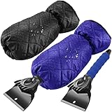 BARAKYEG 2PC Eiskratzer Auto mit Handschuh Komfort Eiskratzer mit Handschuh Profi Scheibenkratzer Auto Eiskratzer Auto Handschuh aus Premium ABS Ergonomischer Profi Schneekratzer Auto Ice Scraper Car