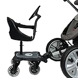 EICHHORN Kinderwagen Geschwisterboard Cozy B Rider + Sitz mit Lenkrad